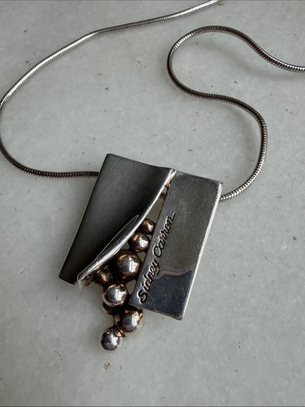 Vintage Sidney Carron Pendant & Chain